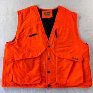 Cabela's Blaze Pro Orange hunting vest men’s size XL Fleece Lined